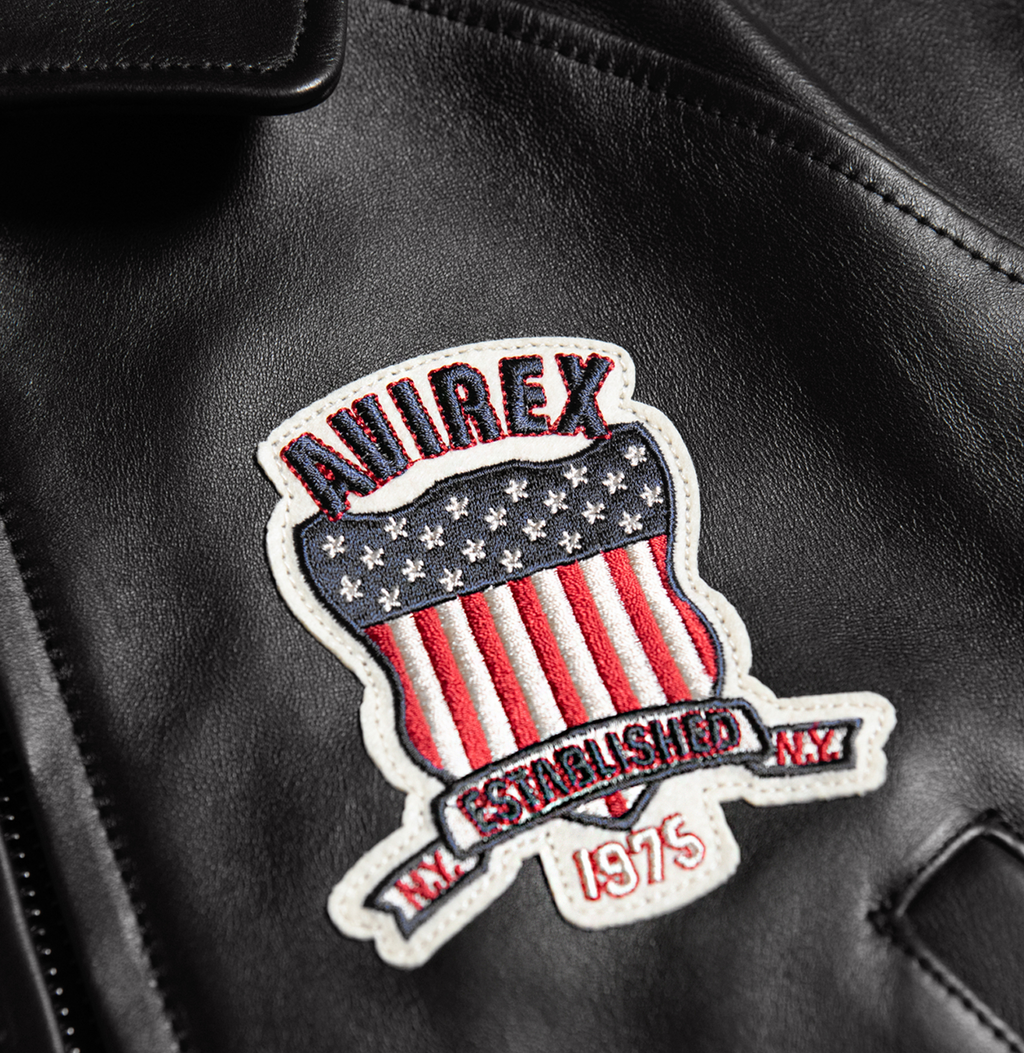 Avirex Cropped Icon Jacket Black