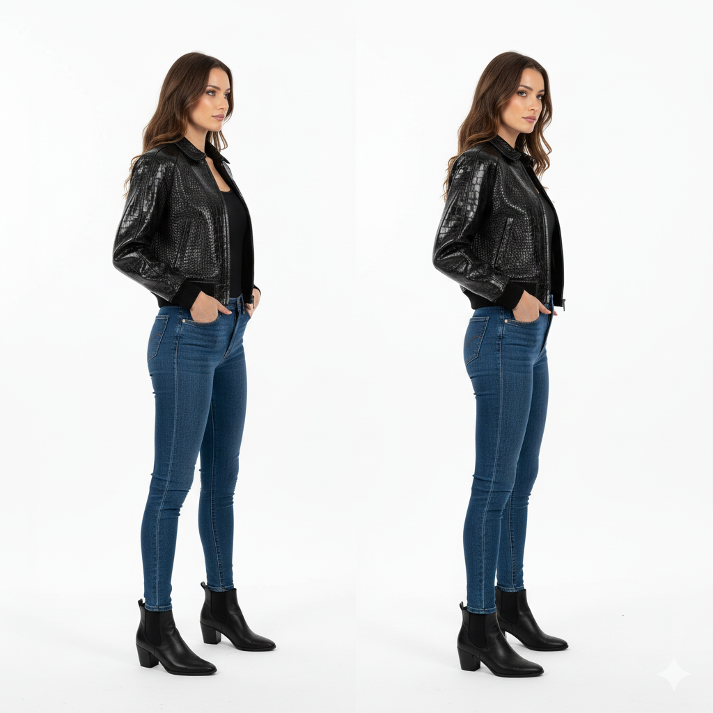 Avirex Limited Edition Cropped Croc Icon Jacket