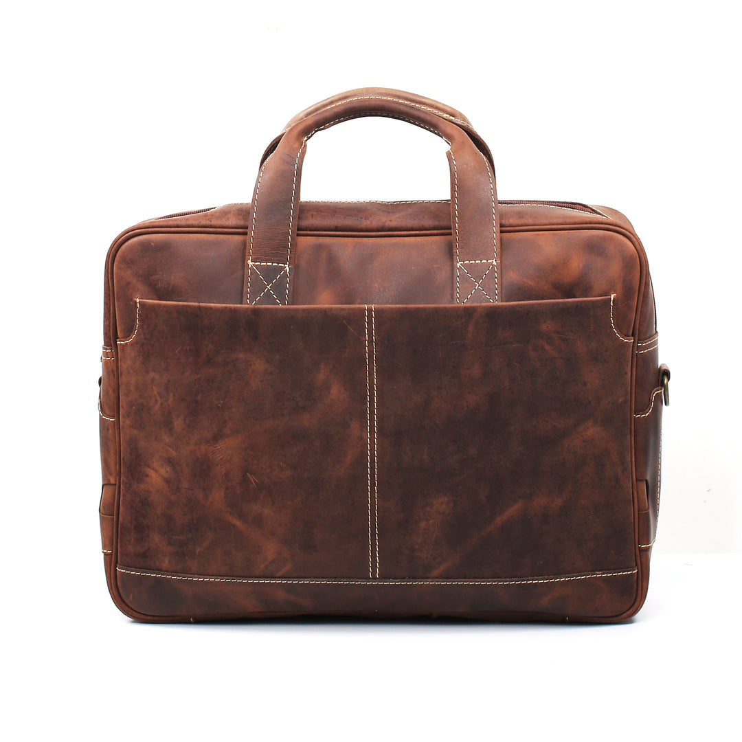 Vintage Leather Laptop Bag, Brown