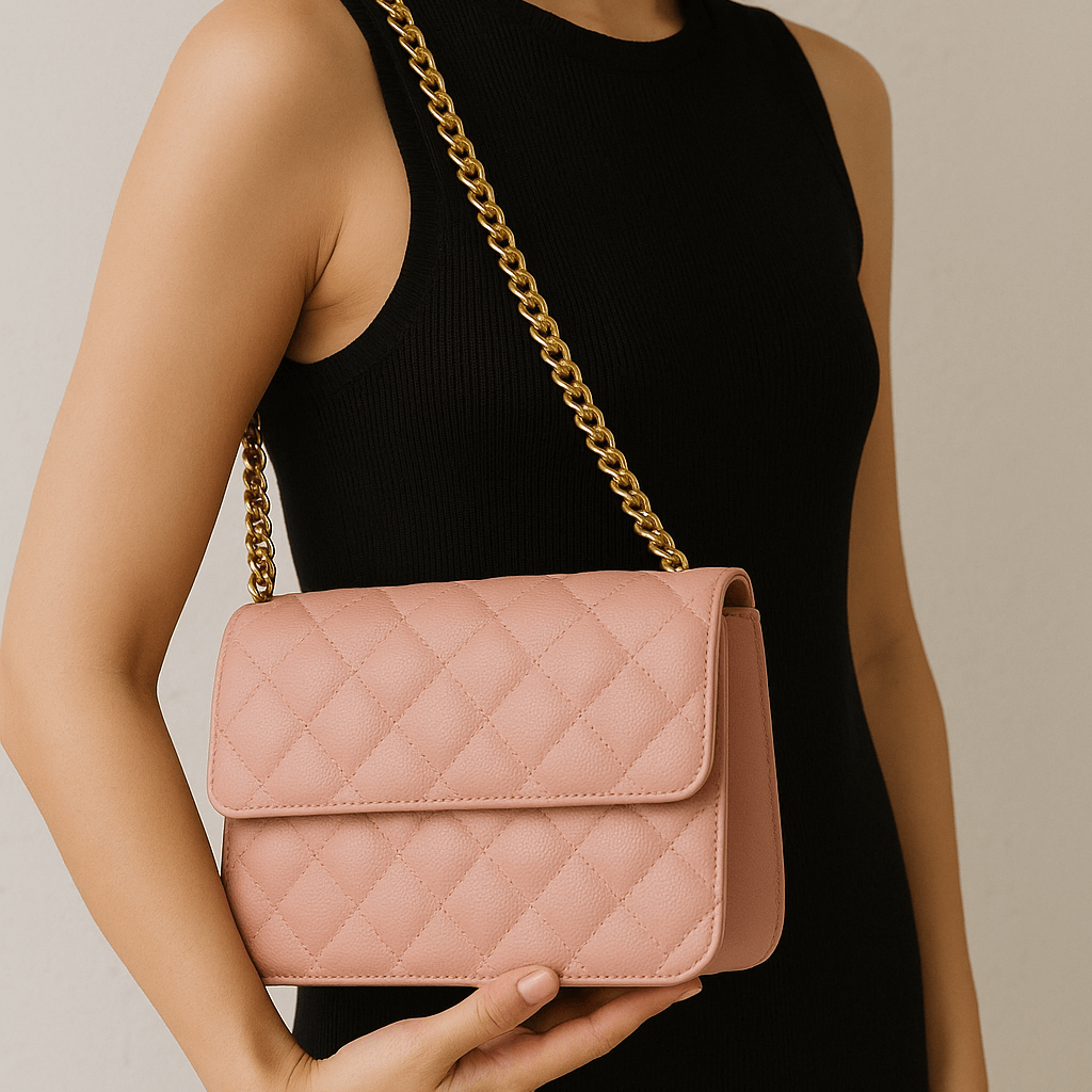 Nuvia Bloom Evora Quilted Shoulder Bag for Women – Vegan Leather