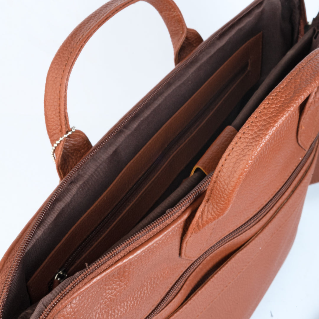Vintage Midnight Leather Laptop Bag