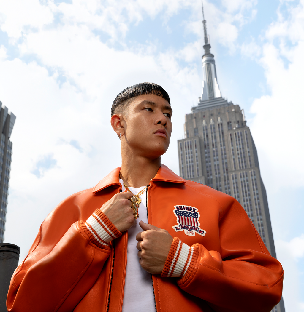 Avirex Icon Jacket Safety Orange