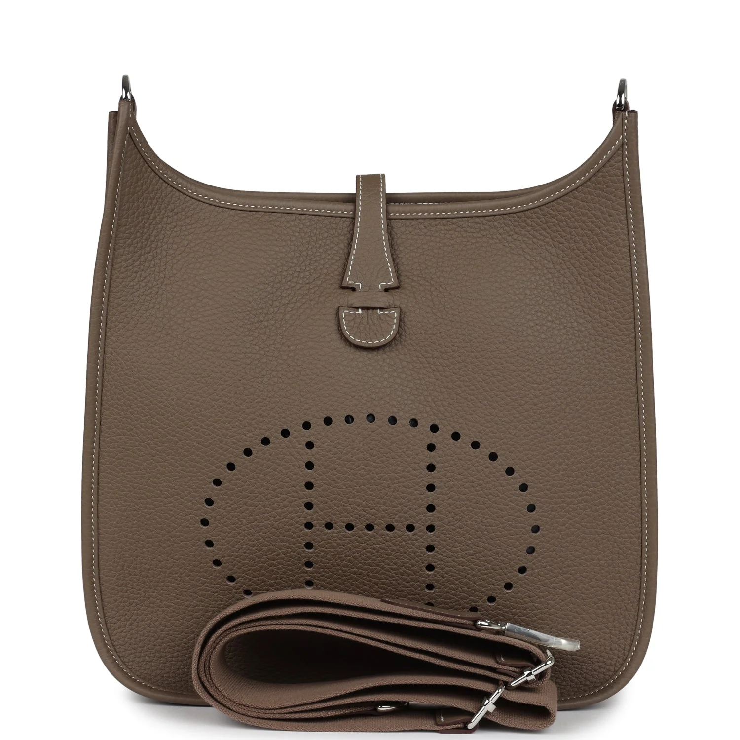 Hermès Evelyne III PM Etoupe Clemence Palladium Hardware
