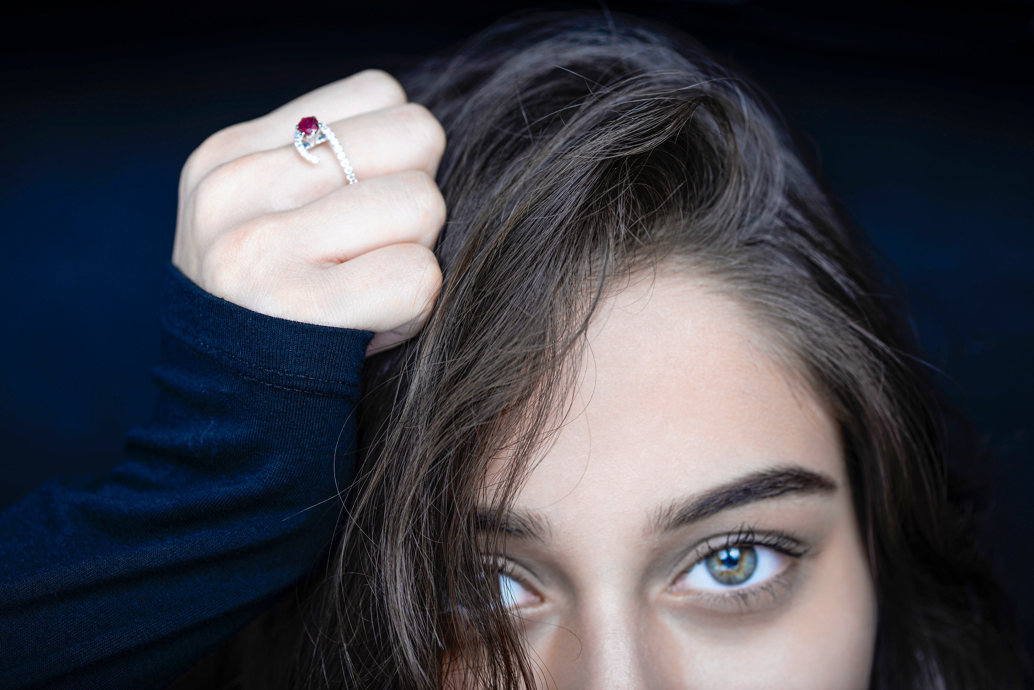 Infinity Knot Ruby Ring