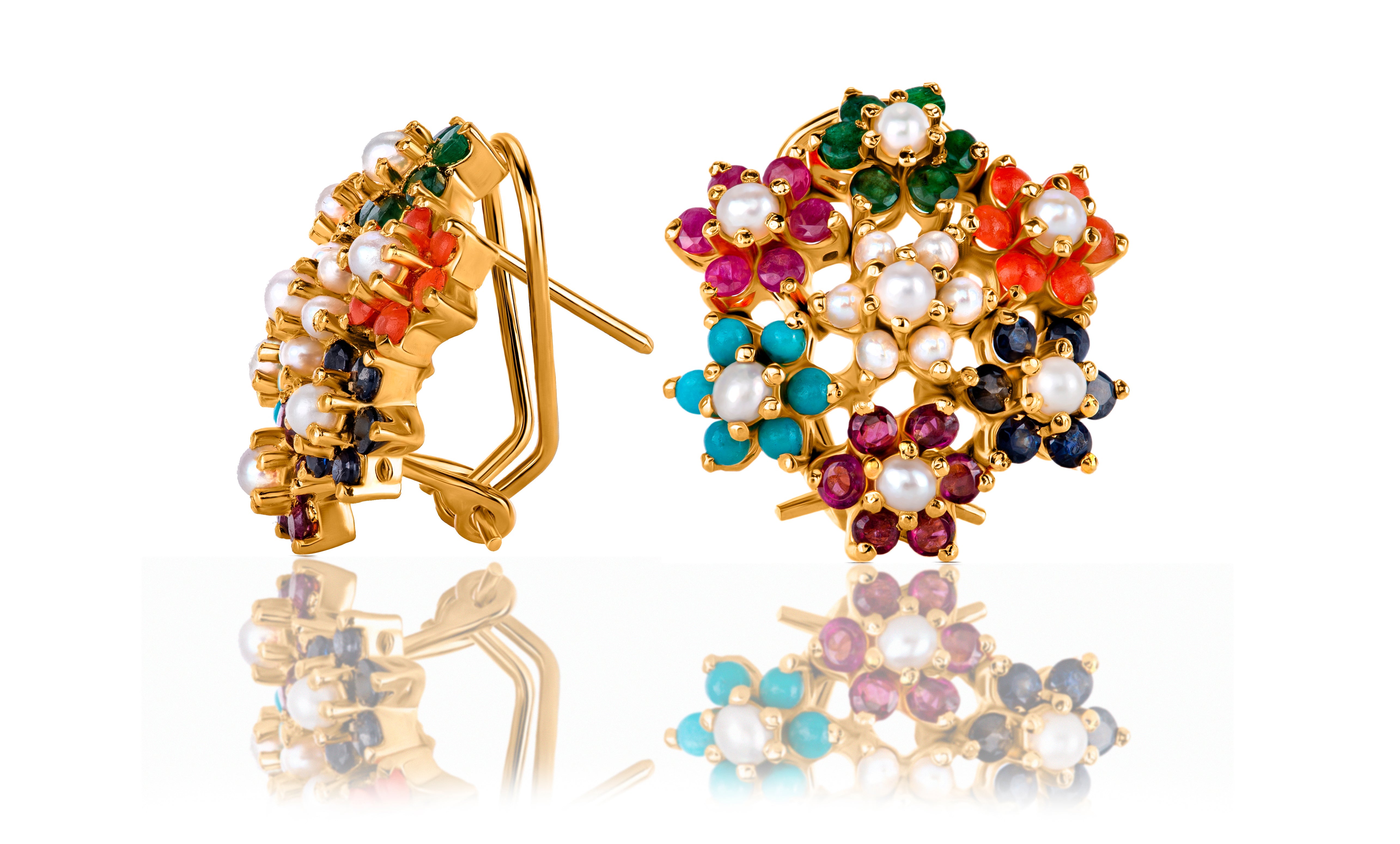 Seven Flowers Of Nauratan Earrings