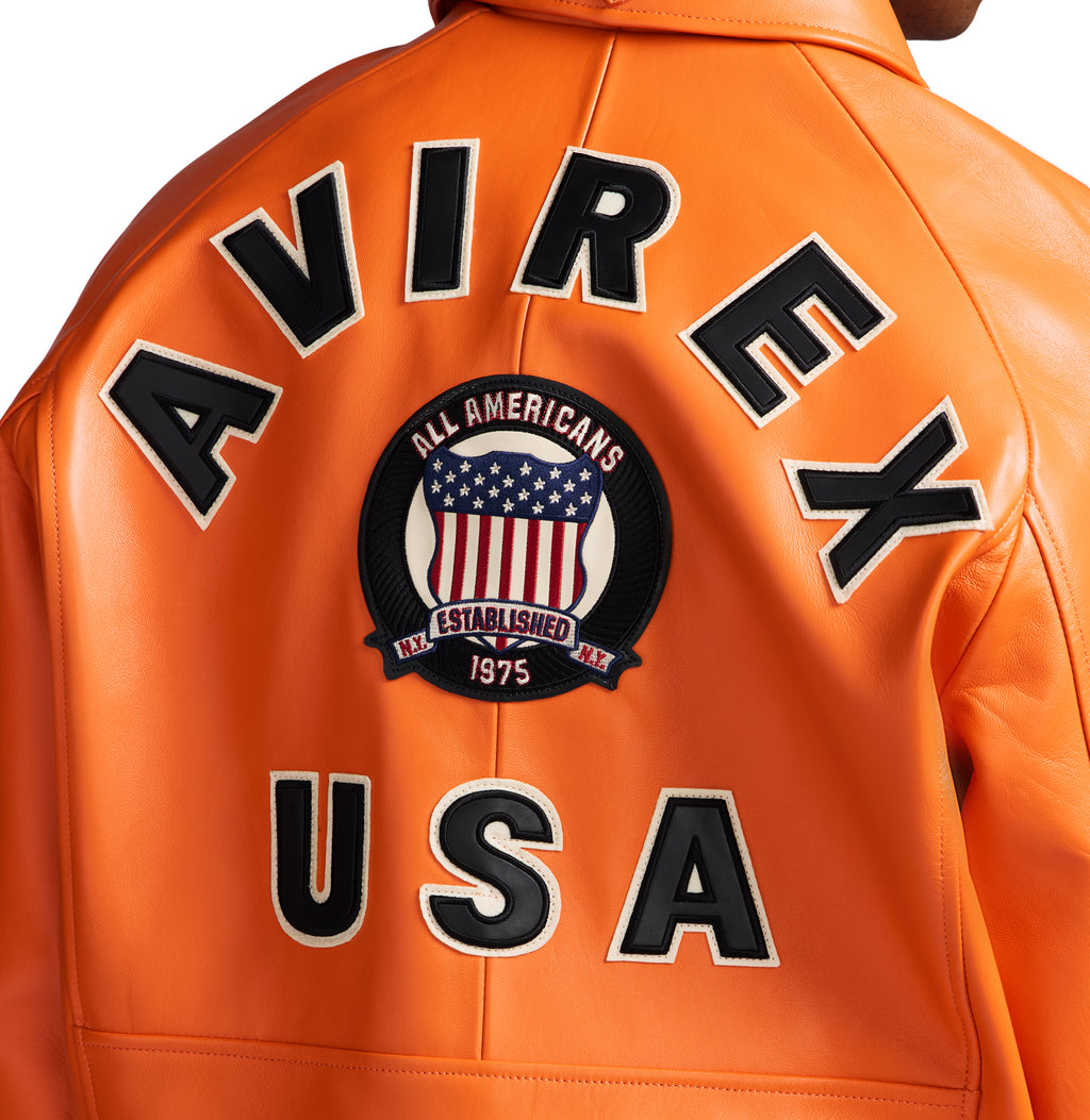 Avirex Icon Jacket Safety Orange