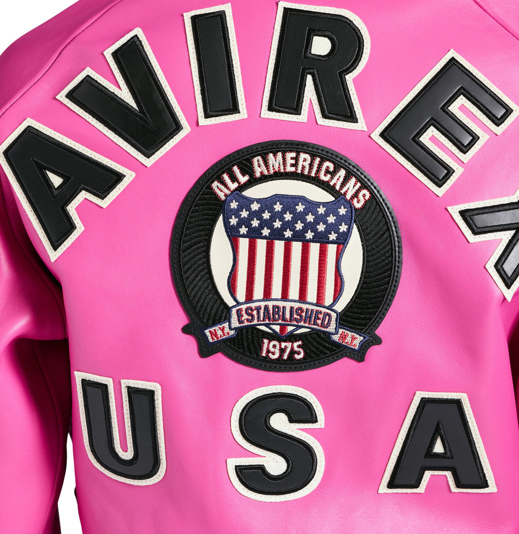 Avirex Cropped Icon Jacket Pink