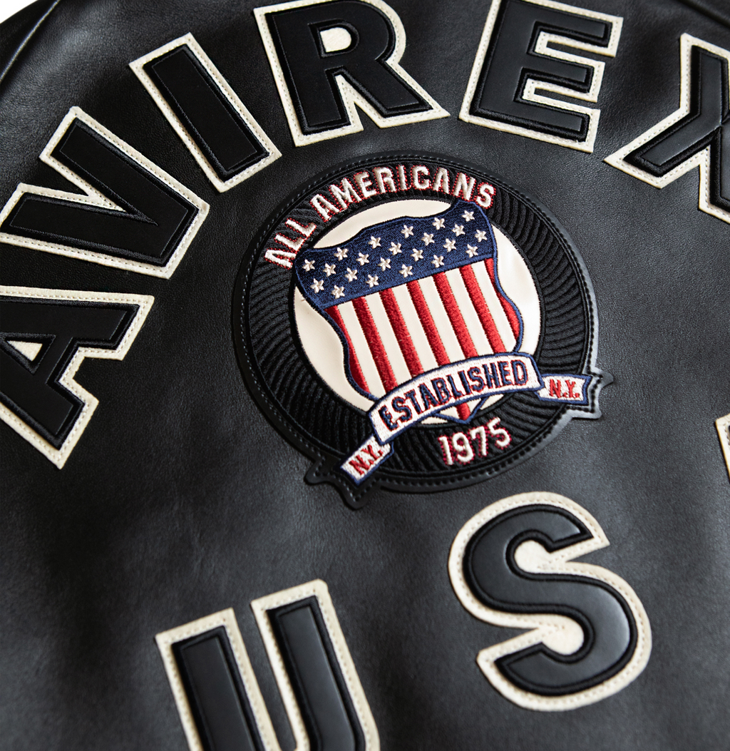 Avirex Cropped Icon Jacket Black