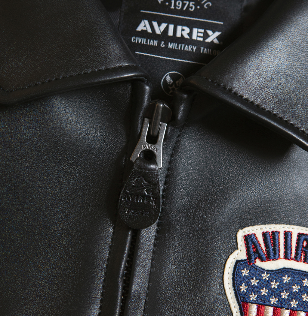 Avirex Cropped Icon Jacket Black