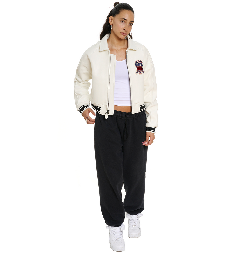 Avirex Cropped Icon Jacket Snow White