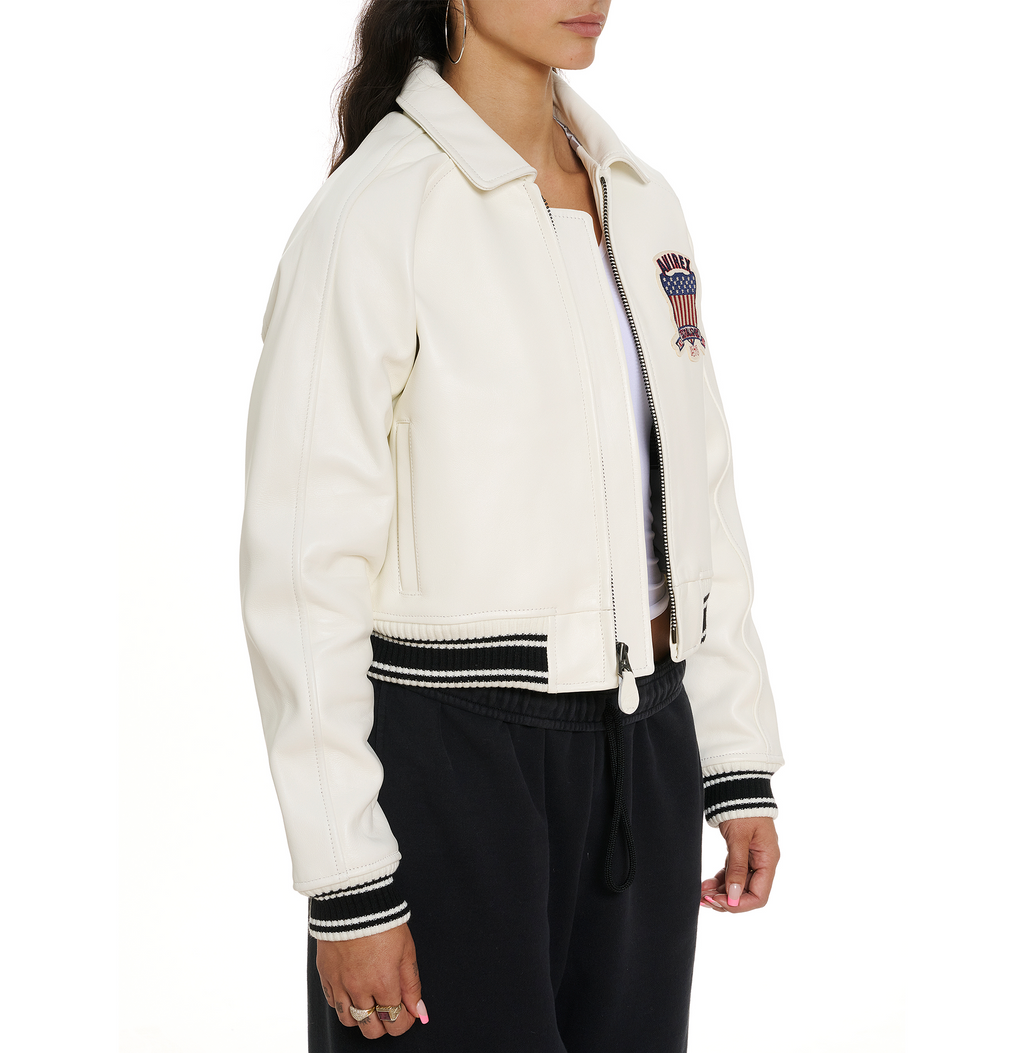 Avirex Cropped Icon Jacket Snow White