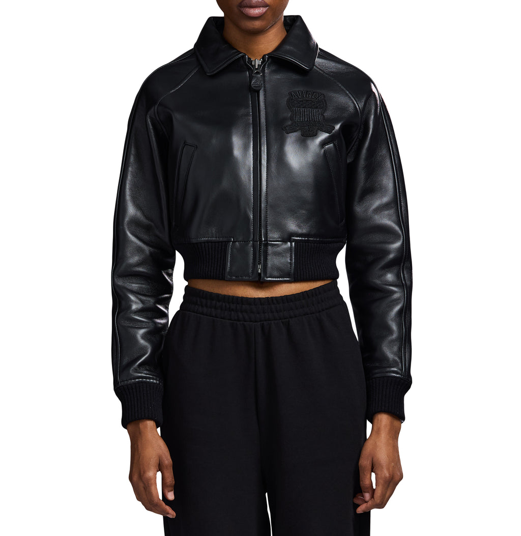 Avirex Cropped Icon Jacket Triple Black