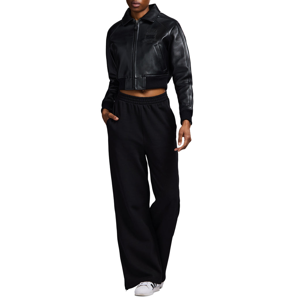 Avirex Cropped Icon Jacket Triple Black