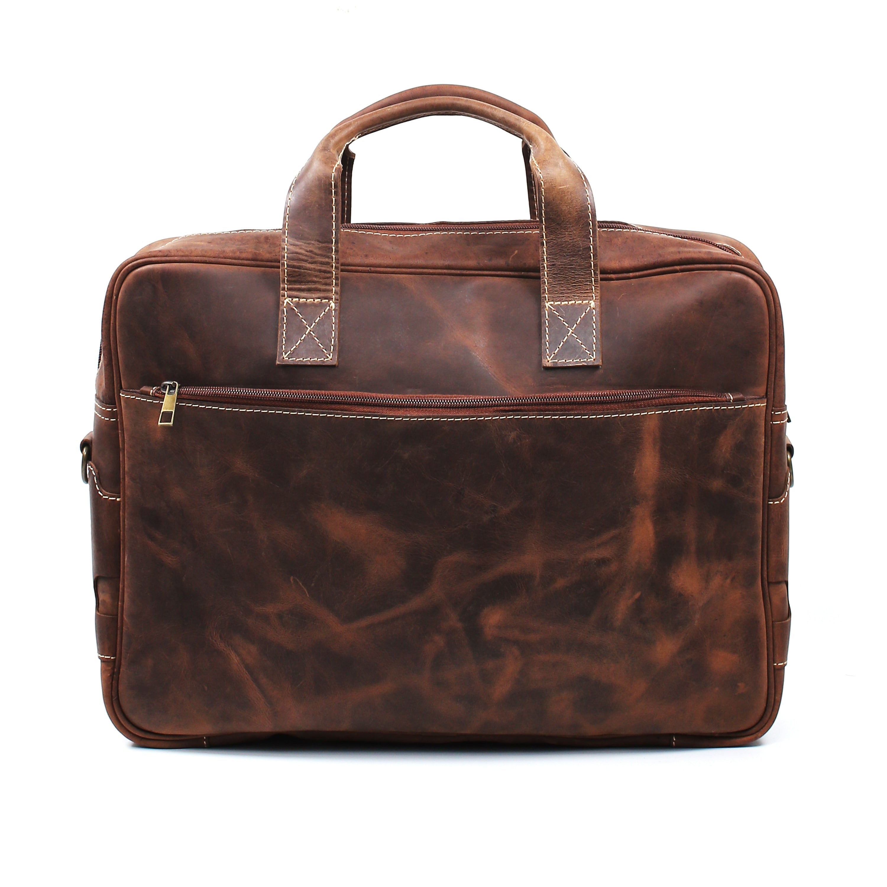 Vintage Leather Laptop Bag, Brown