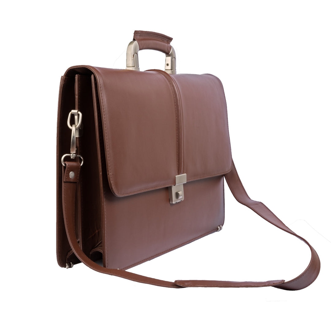 Modern Leather Office Bag with Lock