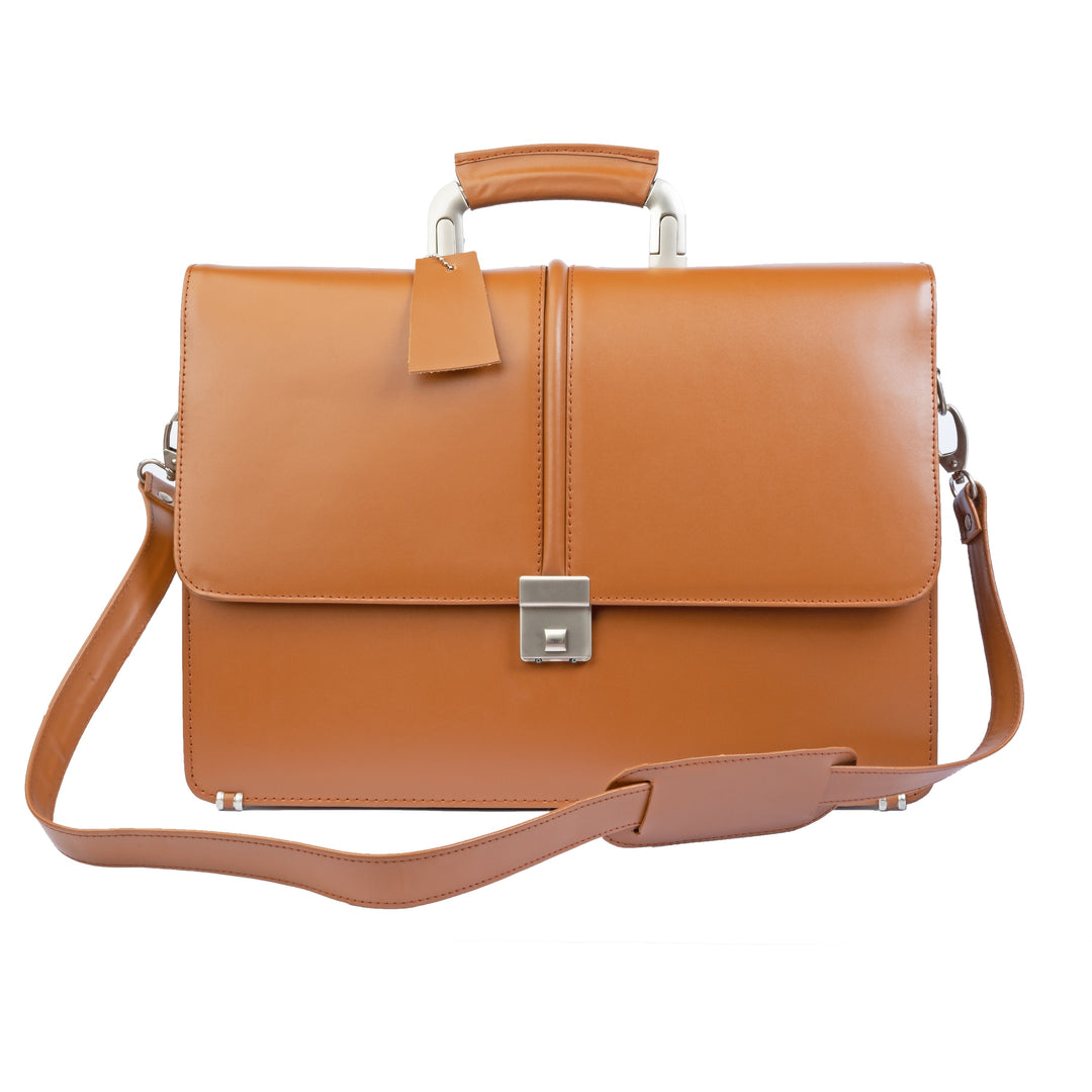 Modern Leather Office Bag with Lock