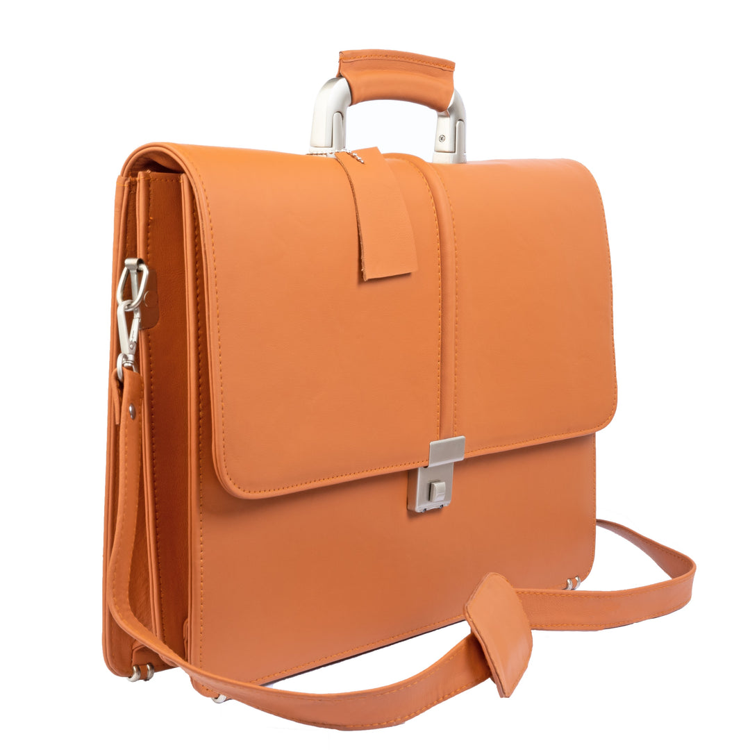 Modern Leather Office Bag With Lock