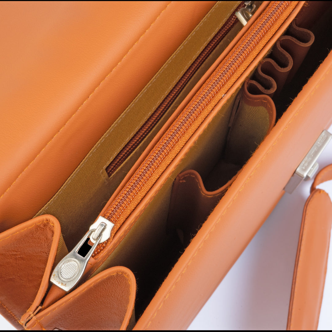 Modern Leather Office Bag With Lock