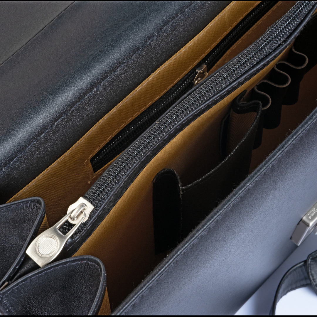 Modern Leather Office Bag With Lock