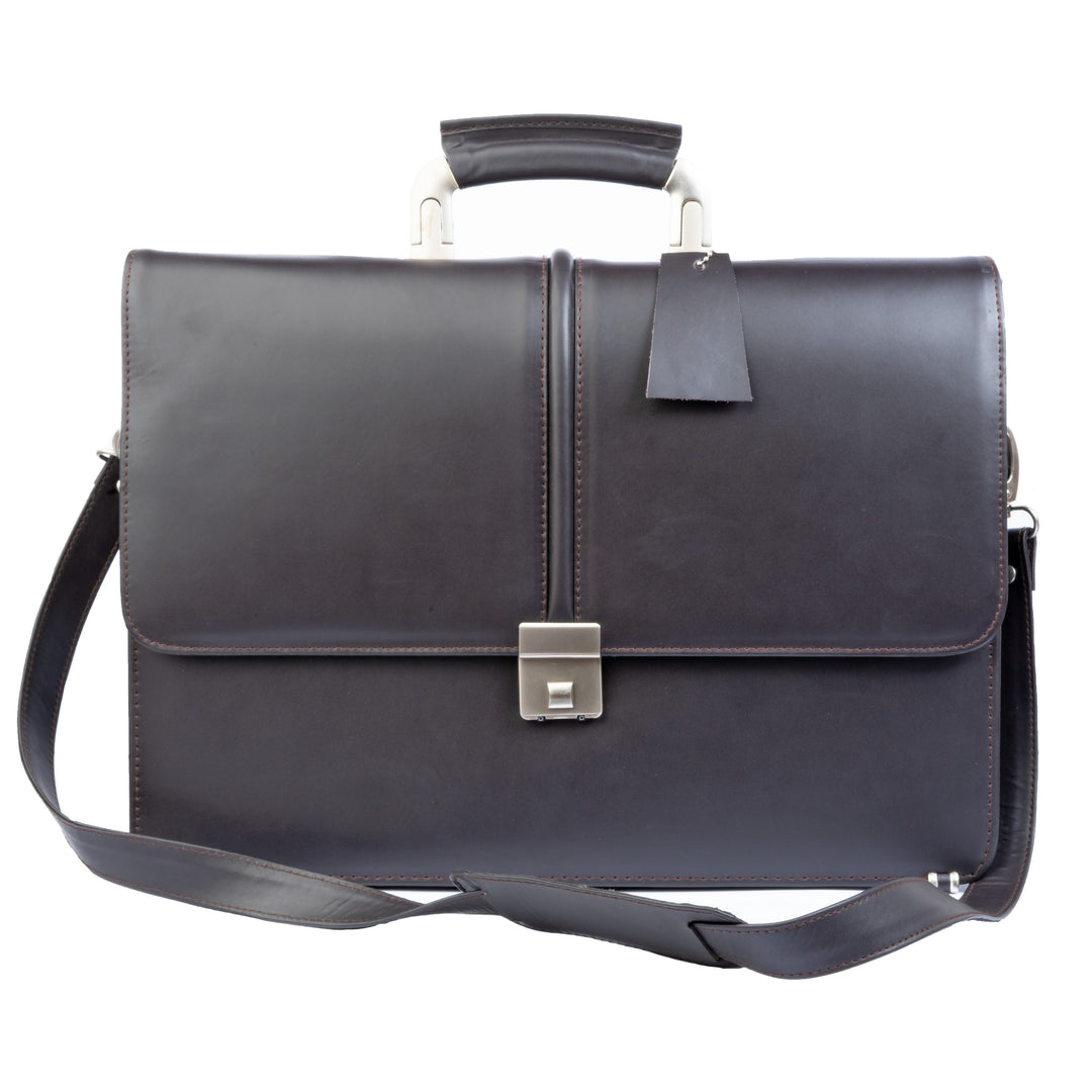 Modern Leather Office Bag With Lock