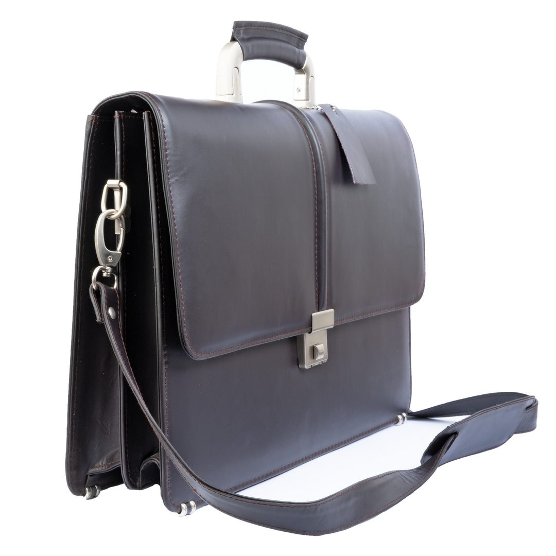 Modern Leather Office Bag With Lock