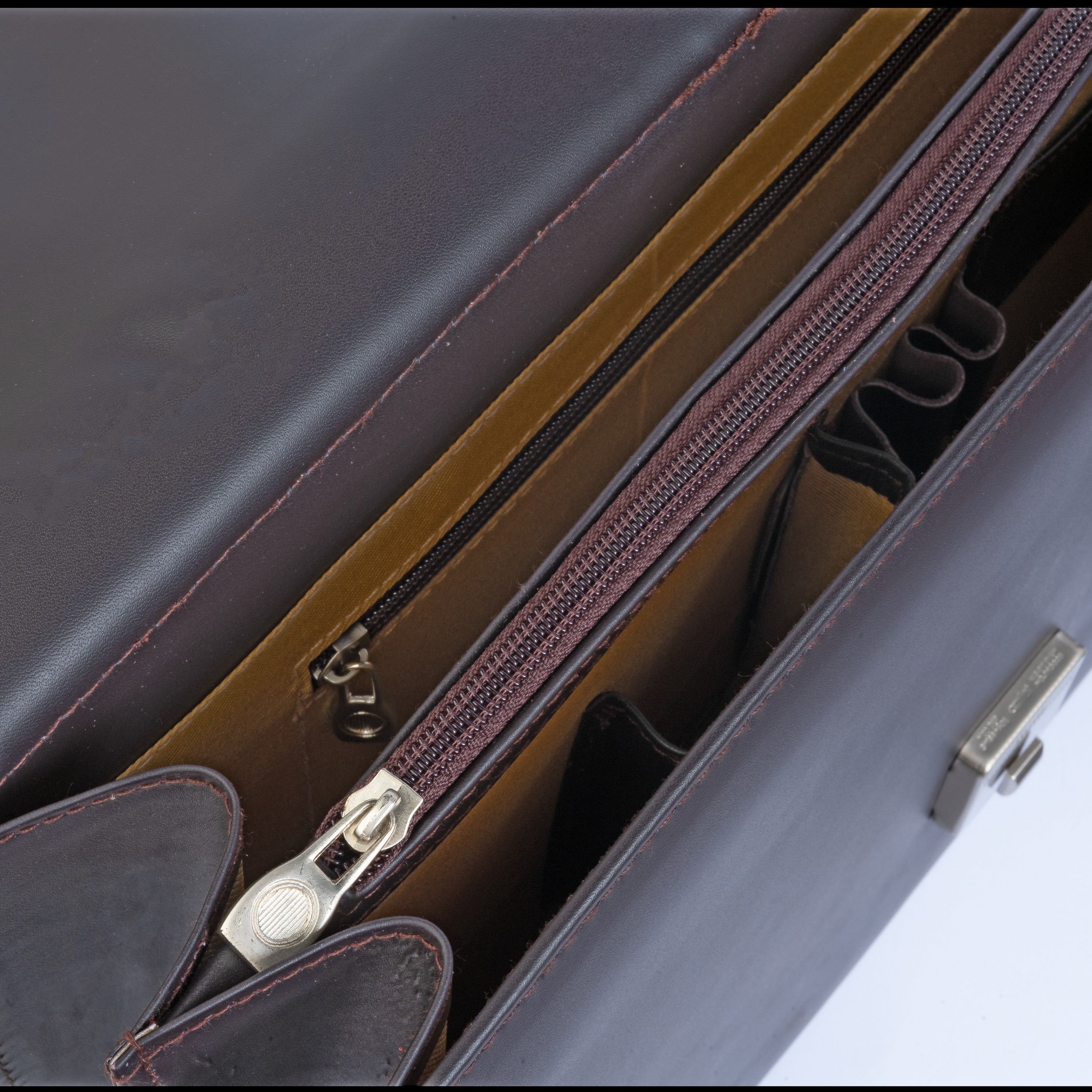 Modern Leather Office Bag With Lock