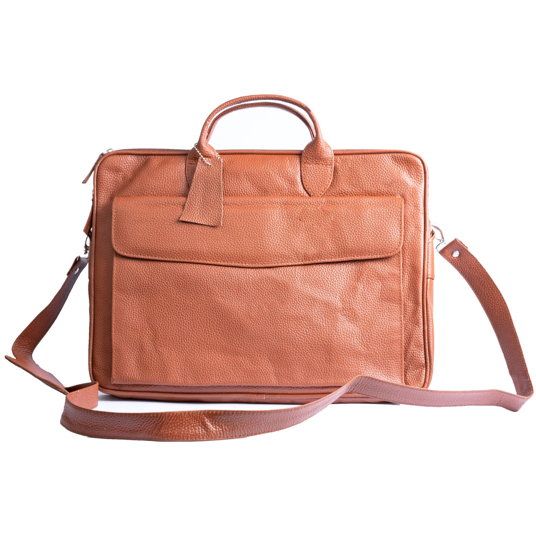 Vintage Midnight Leather Laptop Bag
