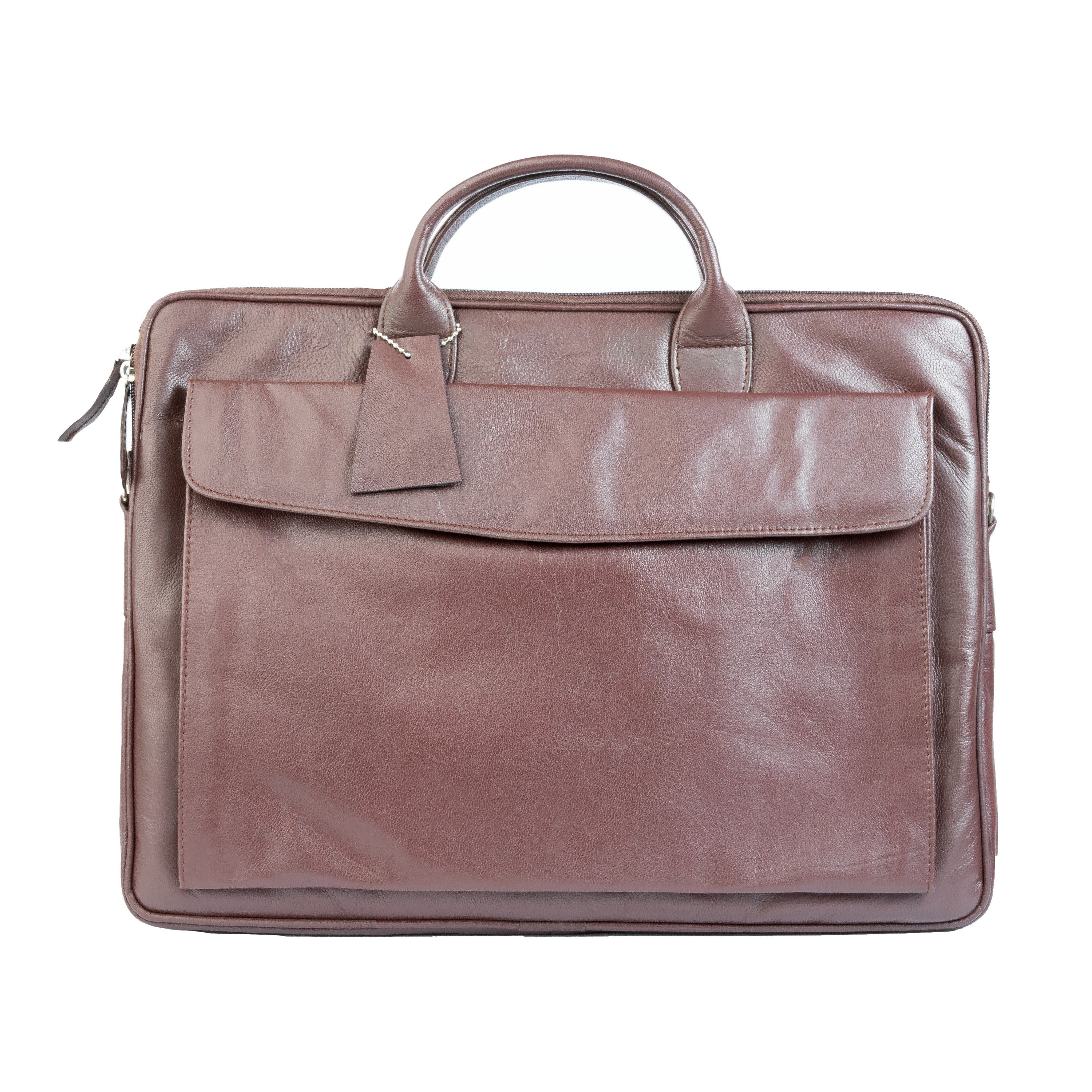 Vintage Midnight Leather Laptop Bag