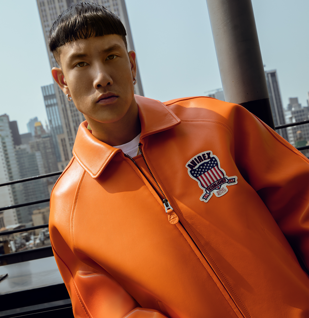 Avirex Icon Jacket Safety Orange