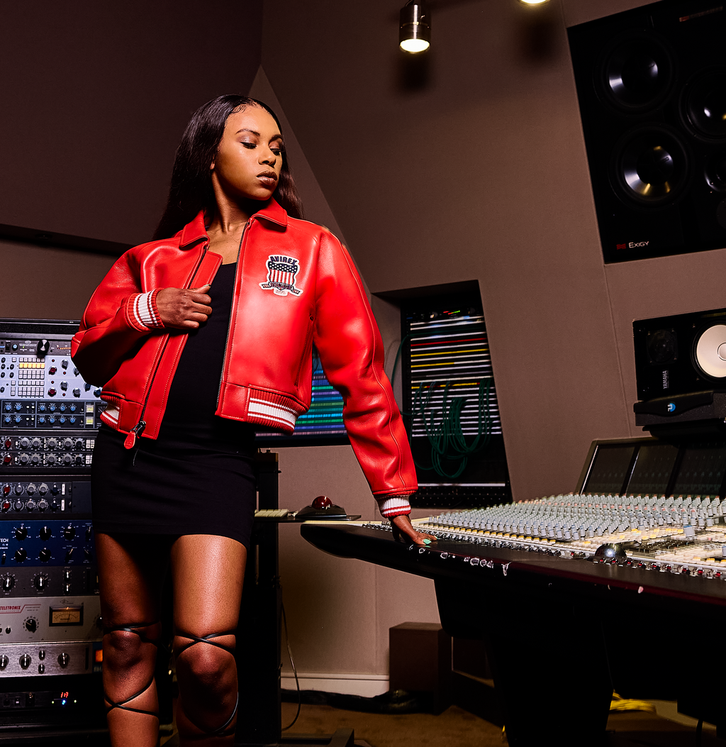 Avirex Cropped Icon Jacket Red