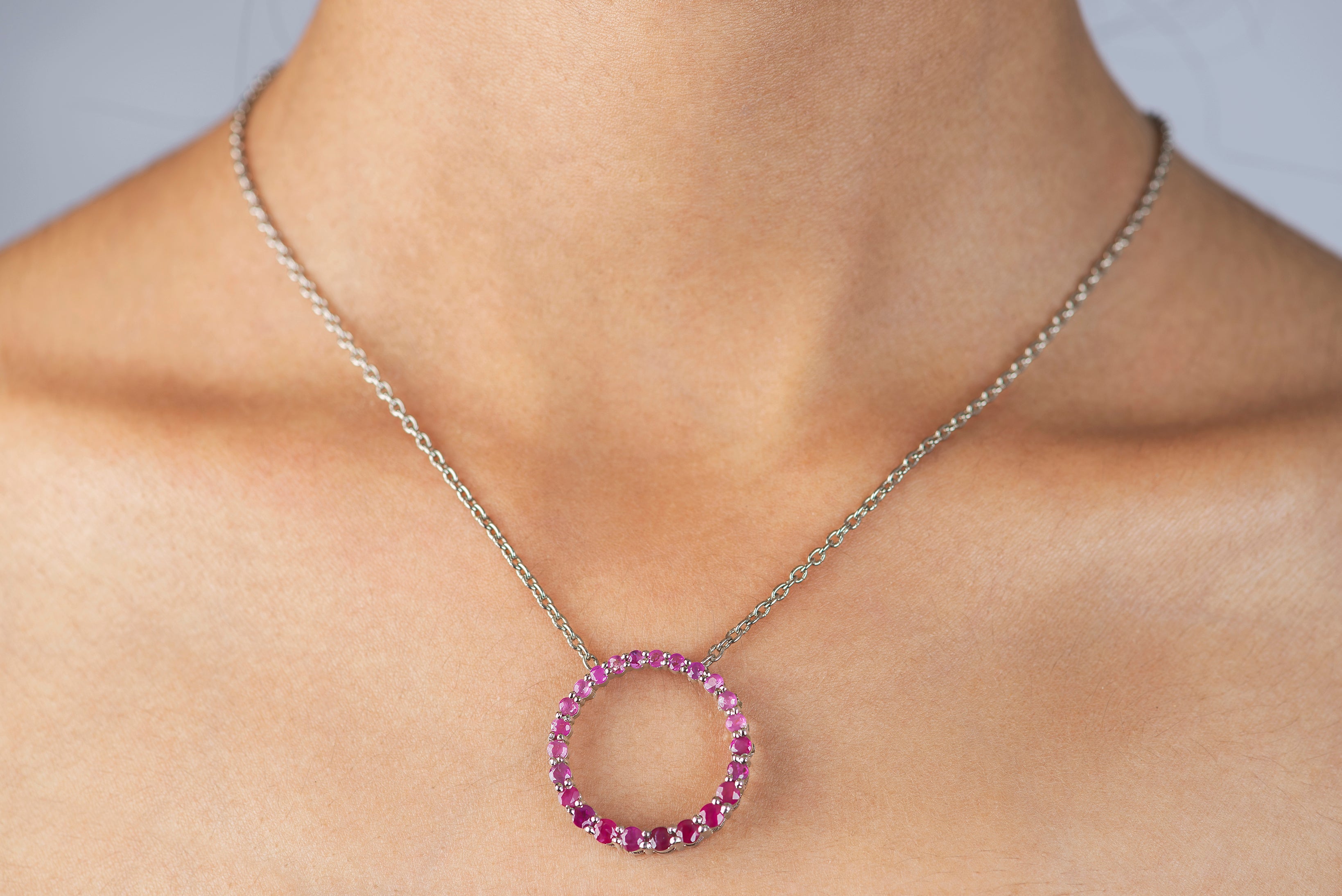 Hues Of Ruby Stone Necklace