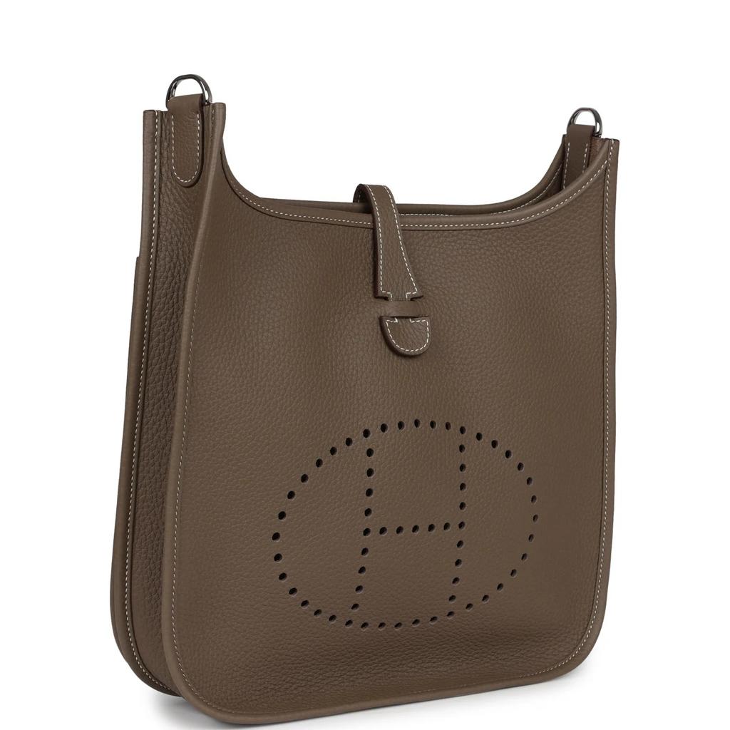 Hermès Evelyne III PM Etoupe Clemence Palladium Hardware
