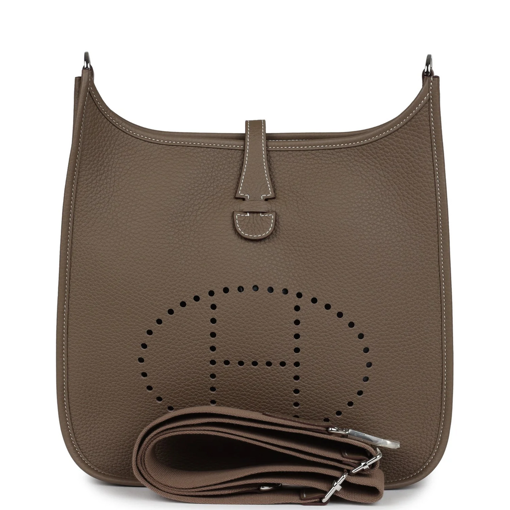 Hermès Evelyne III PM Etoupe Clemence Palladium Hardware