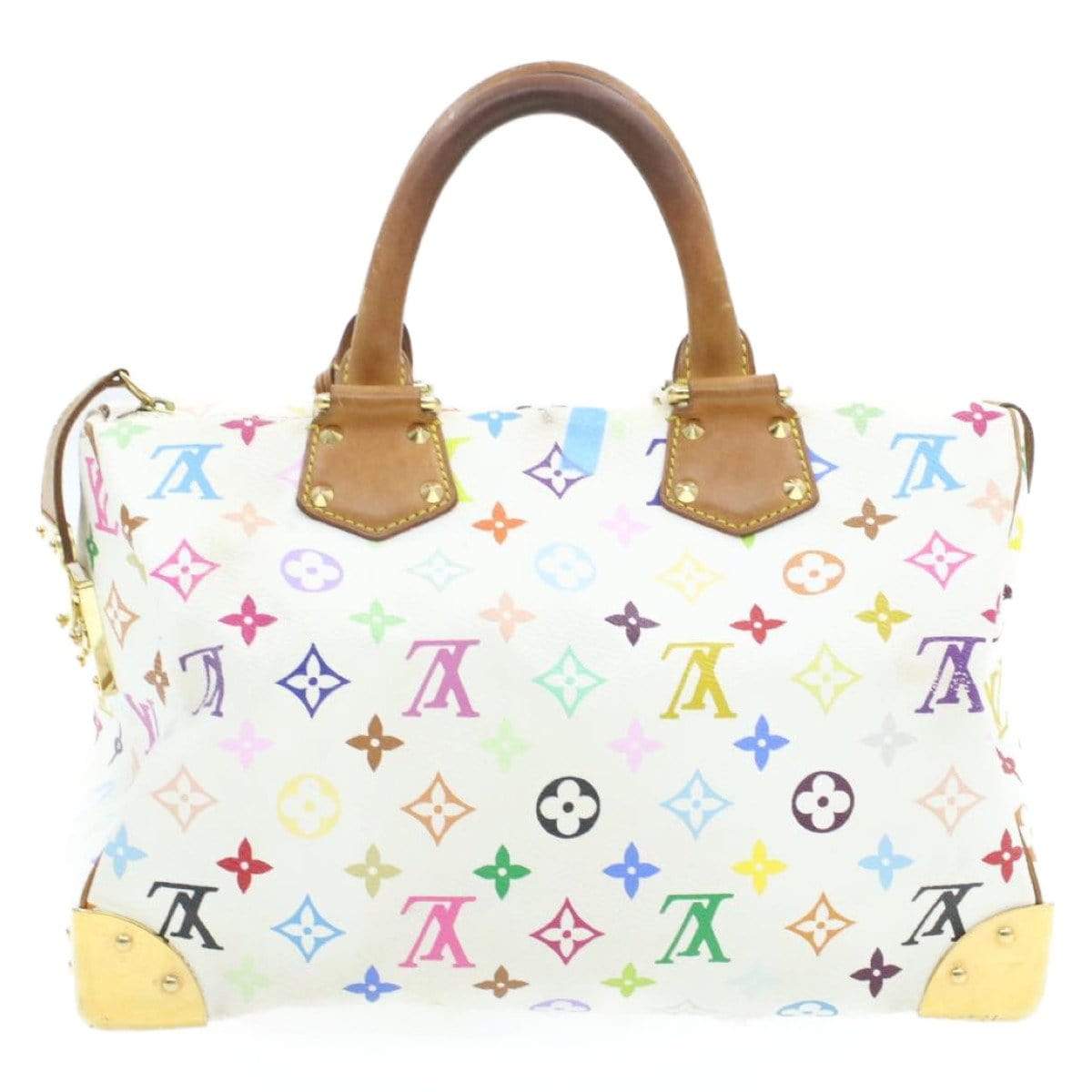 LOUIS VUITTON Monogram Murakami White Speedy 30 Hand Bag SP0013