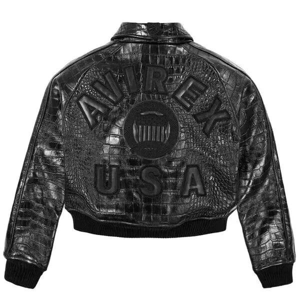 Avirex Limited Edition Cropped Croc Icon Jacket