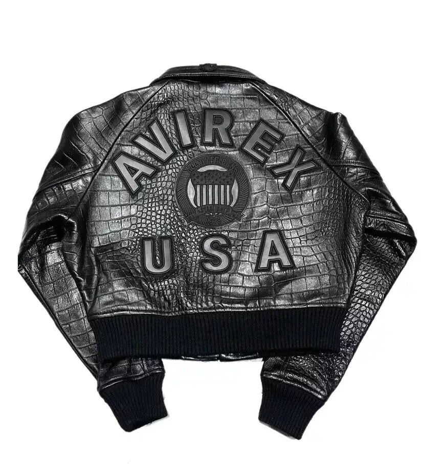 Avirex Limited Edition Cropped Croc Icon Jacket